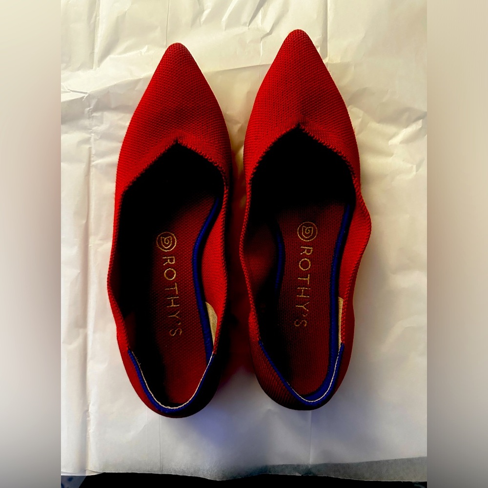 Rothy’s Bright Red The Point Flats